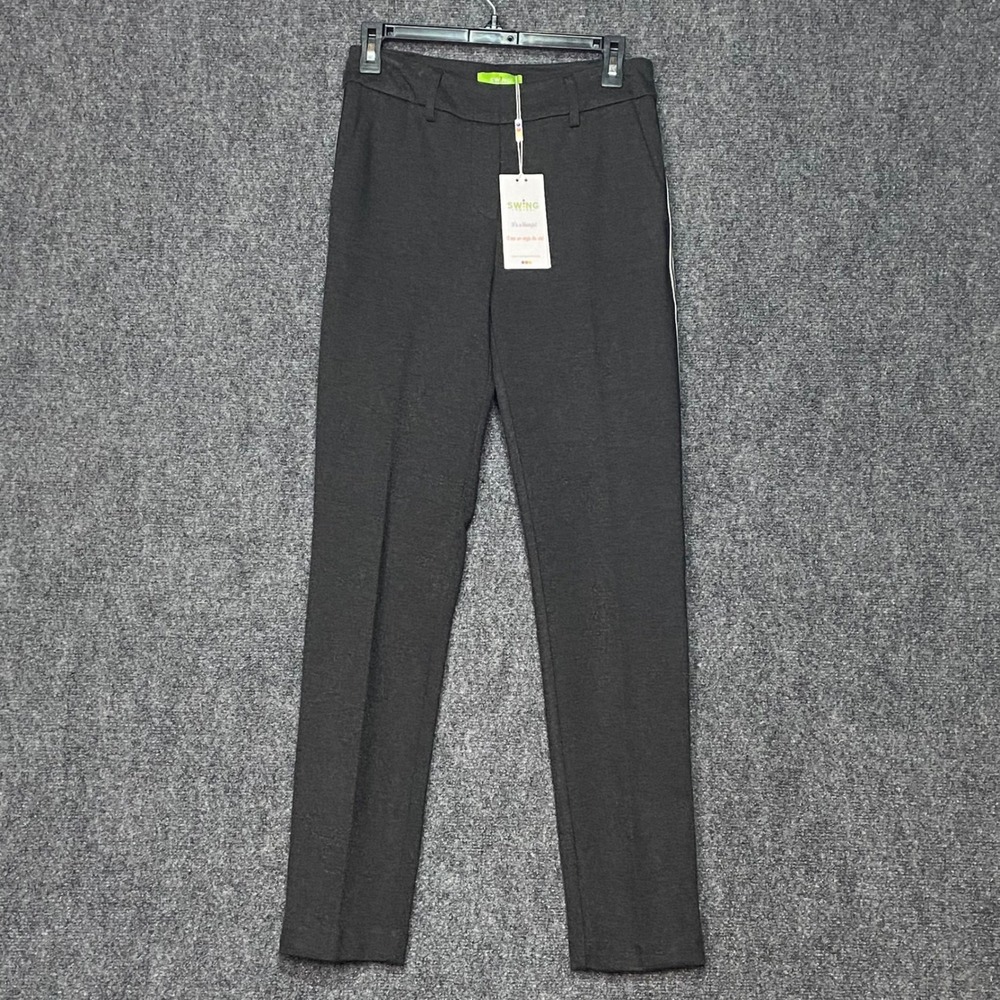 Swing Control Women's Charcoal Gray Stretch Golf‎ Ankle Pants Size 2 NWT